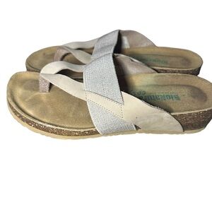 BioNatura Easy Slide Sandals Womens Size 9 US 40 EU Beige Stretch Slip On